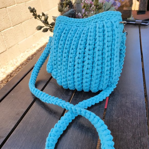 Handmade Handbags - Handcrafted Crochet Sea Shell Handmade Bag, Shoulder Bag, Woven Purse, Knit Bag